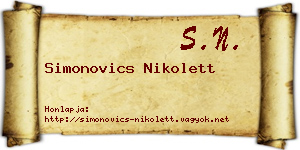Simonovics Nikolett névjegykártya